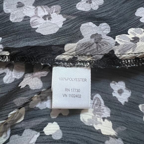 Xhilaration Floral Print Semi Sheer Open Front Kimono Size Medium Lightweight - Picture 5 of 9